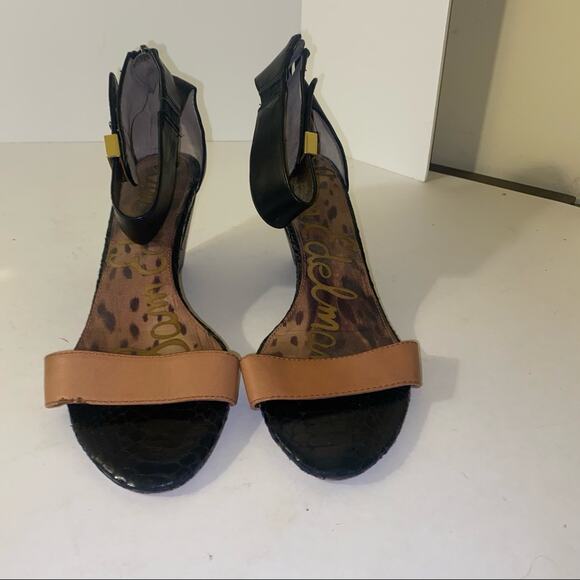 SAM EDELMAN ankle strap wedges 7.5 - Picture 2 of 7